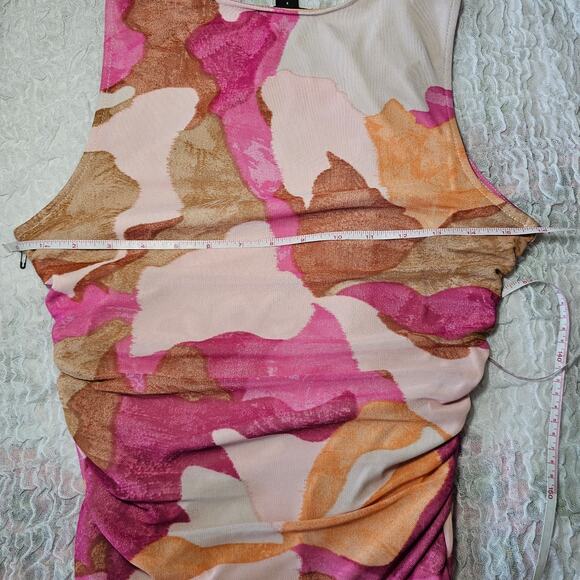 Halogen side ruched sleeveless top sz small multicolor - Picture 5 of 7